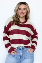 Sunset Stroll Super Soft Knit Striped Sweater - FINAL SALE - Madison and Mallory
