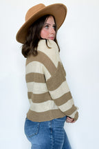 Sunset Stroll Super Soft Knit Striped Sweater - FINAL SALE - Madison and Mallory