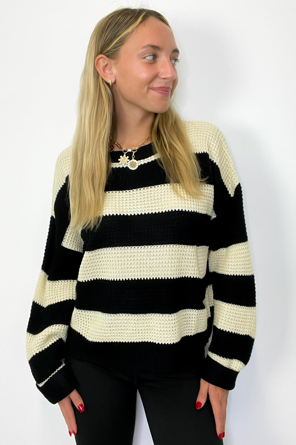 Sunset Stroll Super Soft Knit Striped Sweater - FINAL SALE - Madison and Mallory