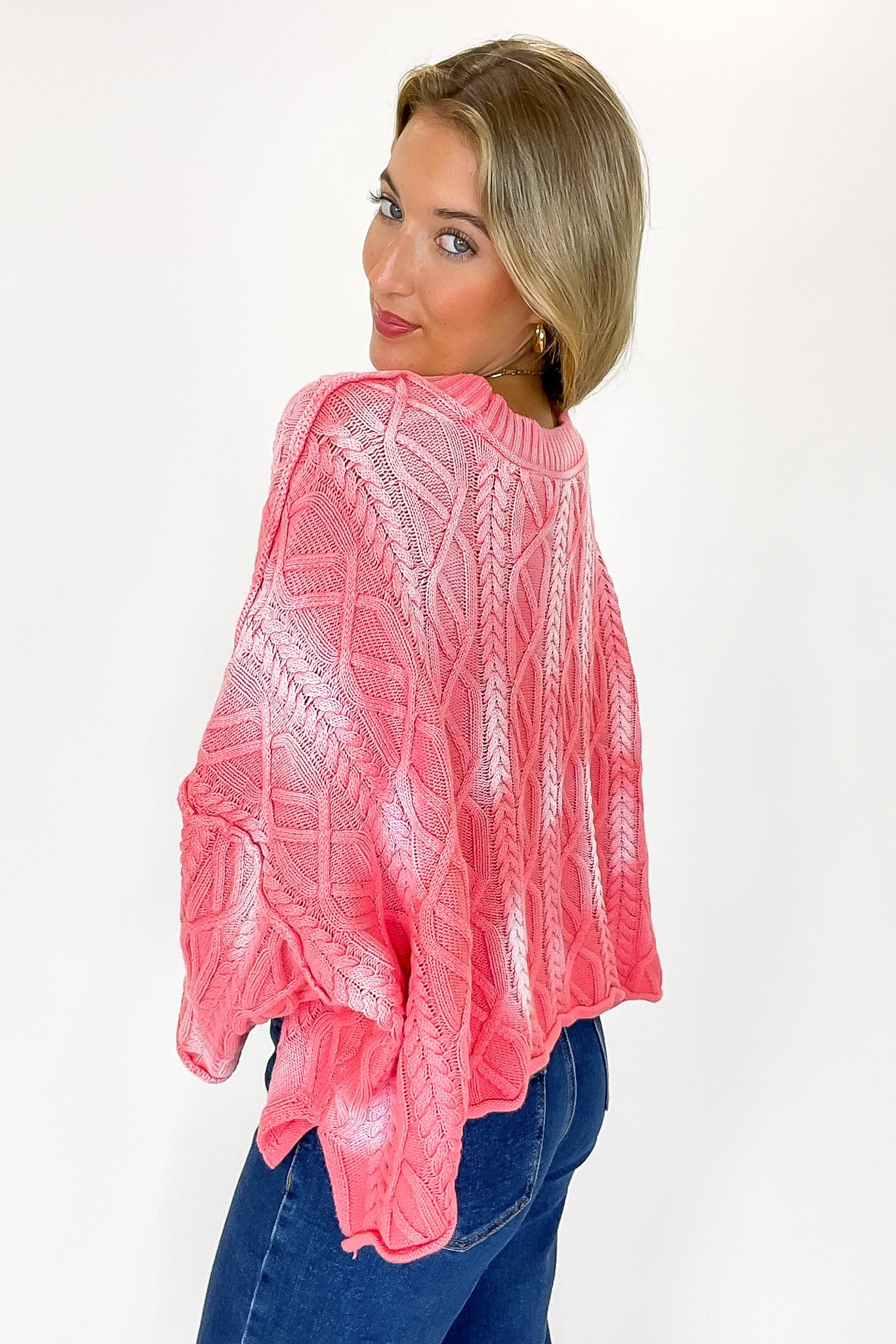 Sunset Stitch Ombre Knit Sweater - Madison and Mallory