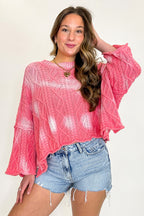 Sunset Stitch Ombre Knit Sweater - Madison and Mallory