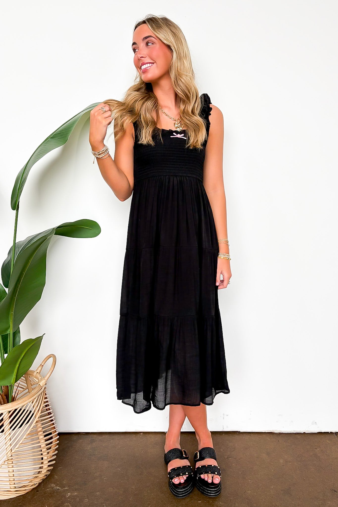 Sunspell Smocked Maxi Dress