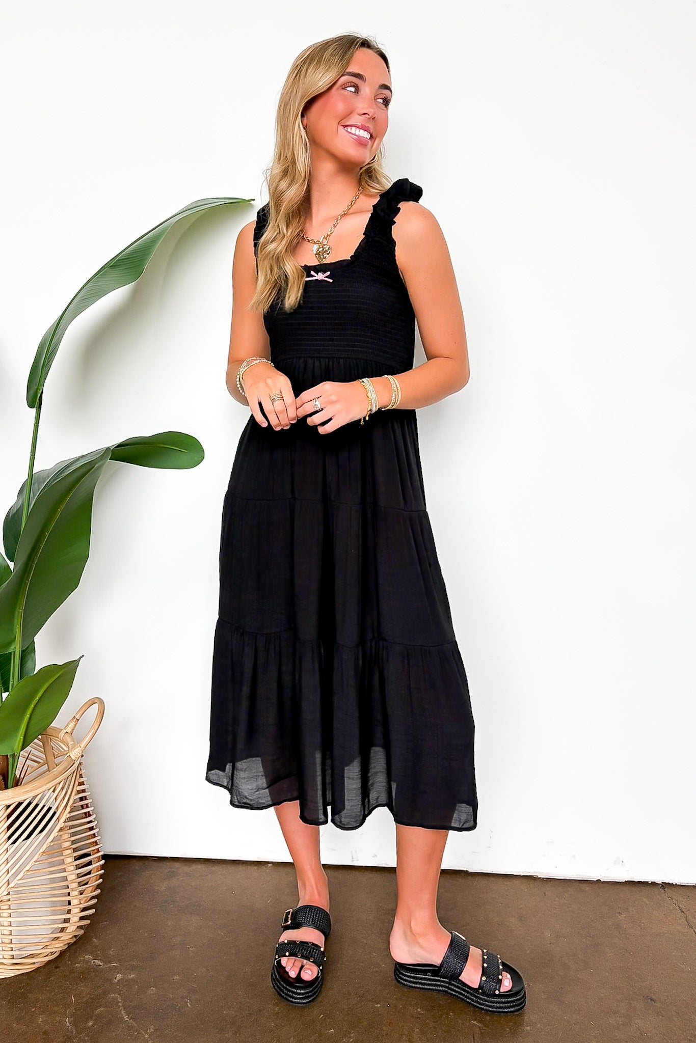 Sunspell Smocked Maxi Dress