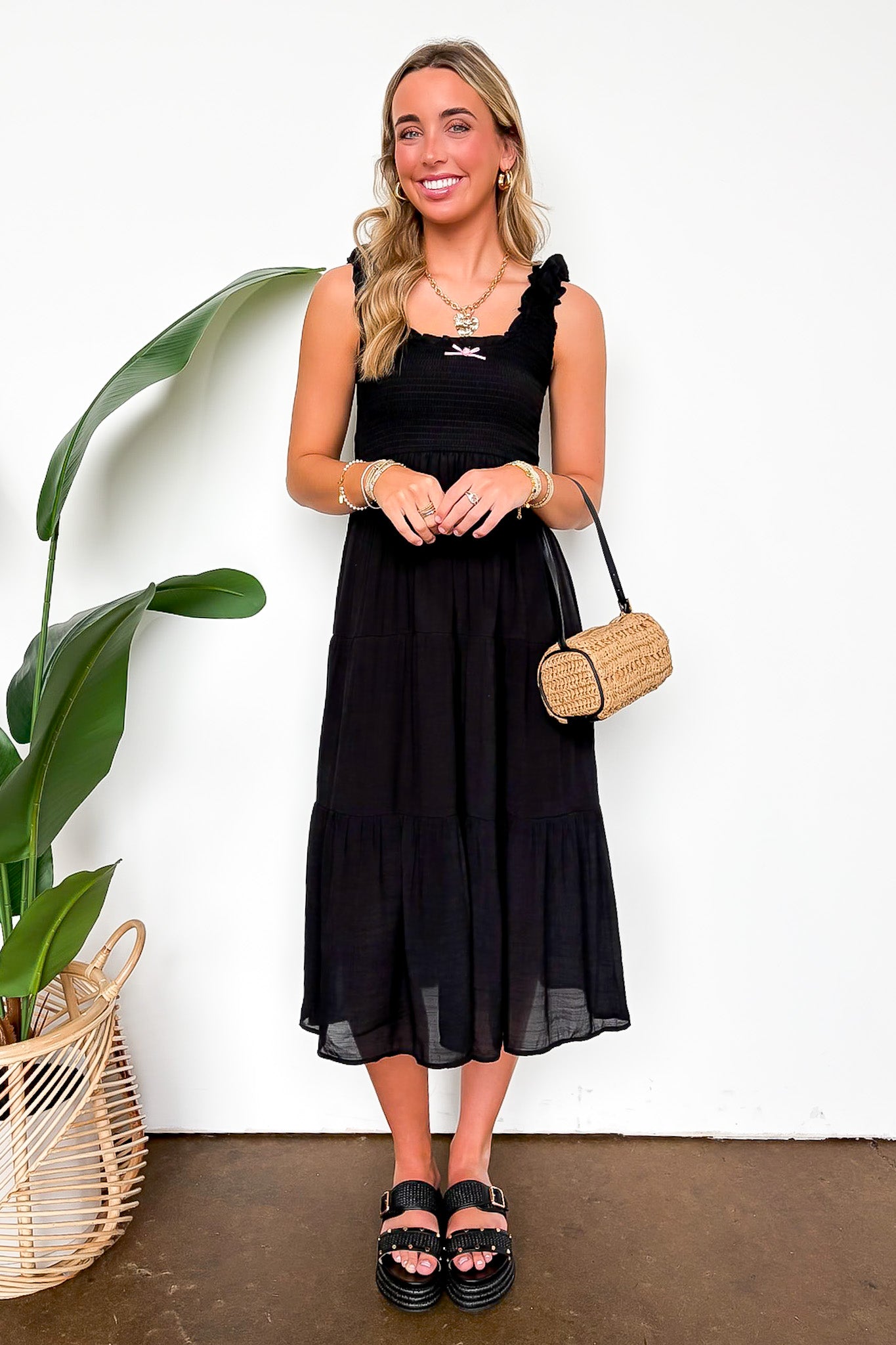 Sunspell Smocked Maxi Dress