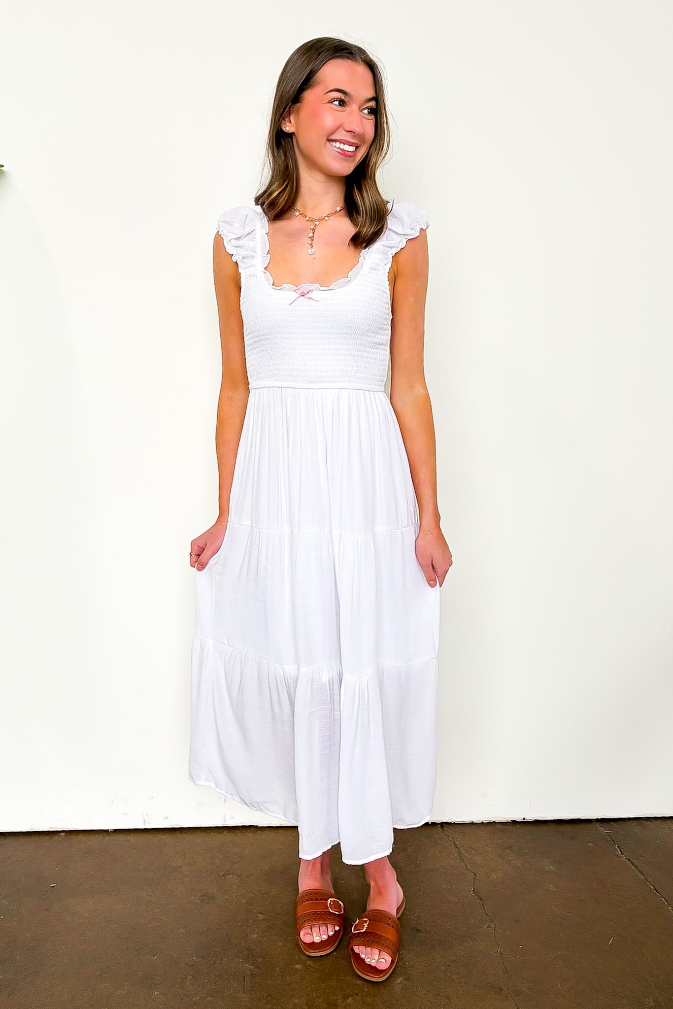 Sunspell Smocked Maxi Dress