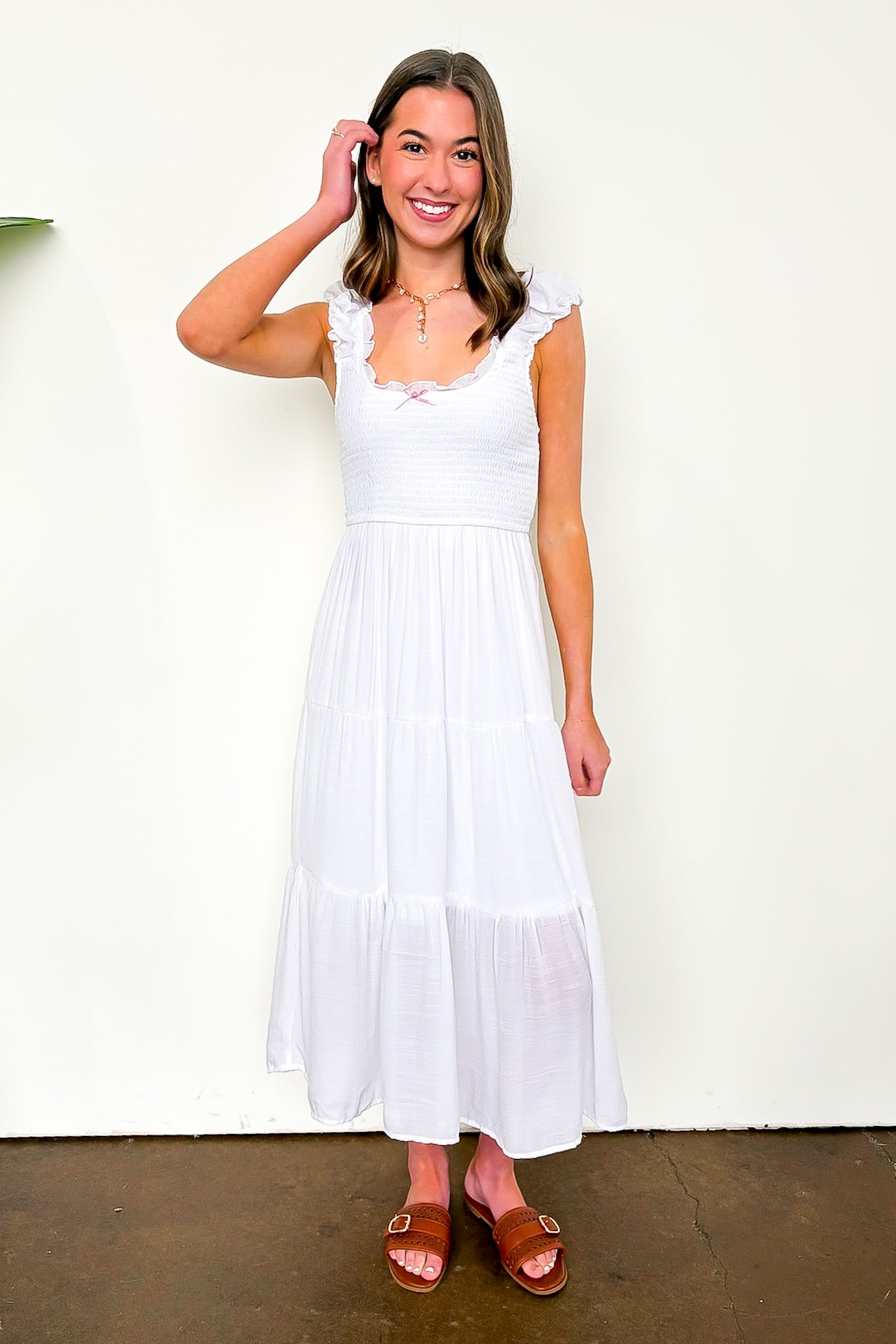 Sunspell Smocked Maxi Dress