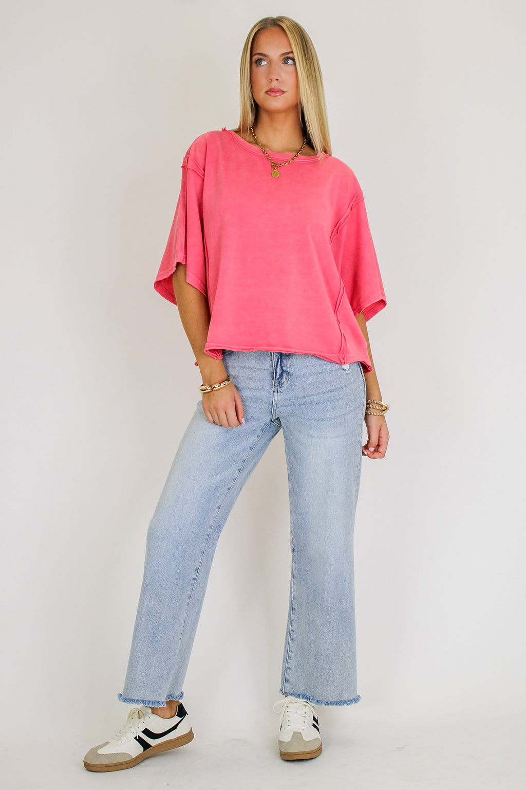 Sunwashed Mineral Boxy Tee - Madison and Mallory