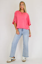 Sunwashed Mineral Boxy Tee - Madison and Mallory