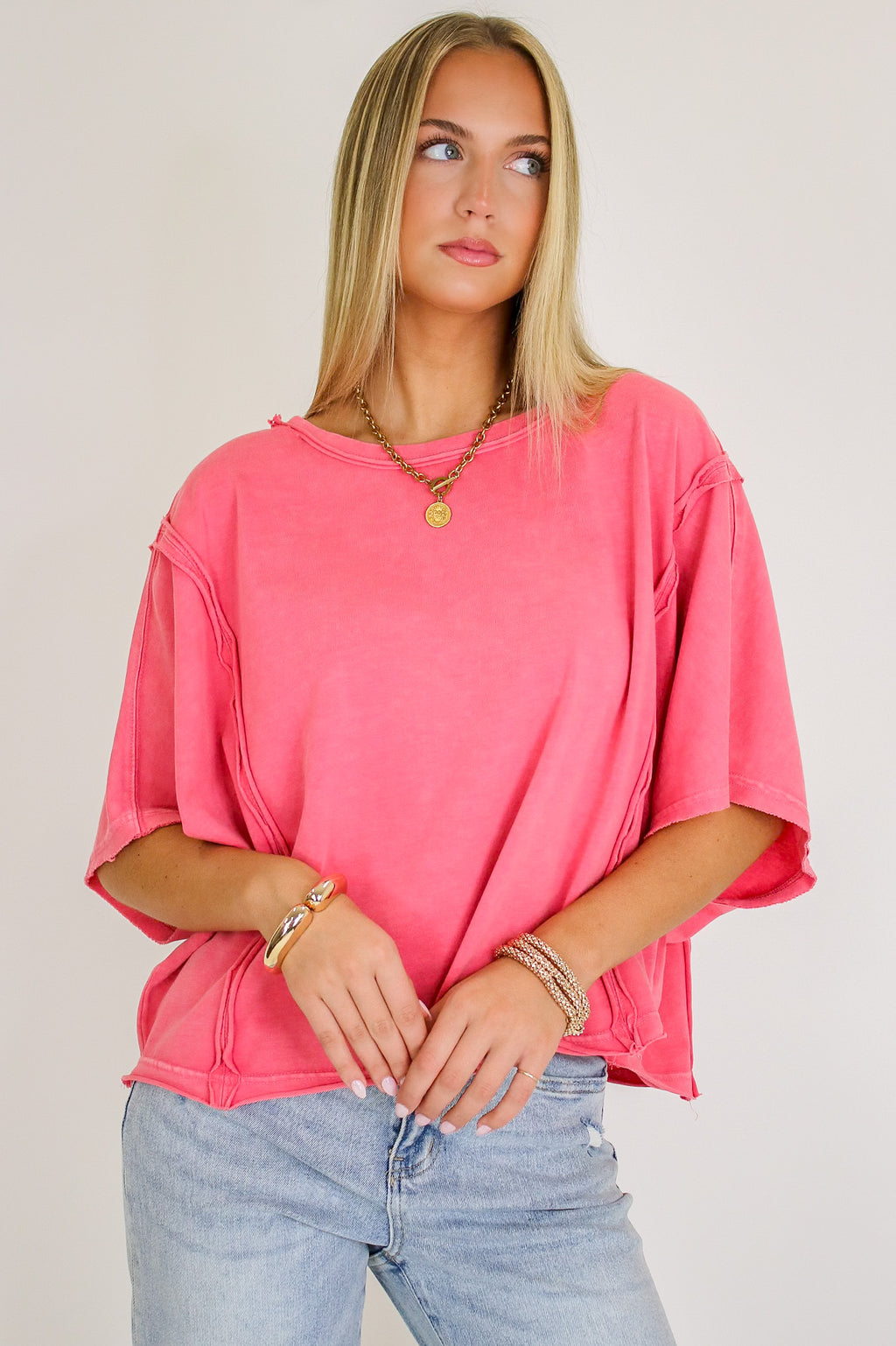 Sunwashed Mineral Boxy Tee - Madison and Mallory