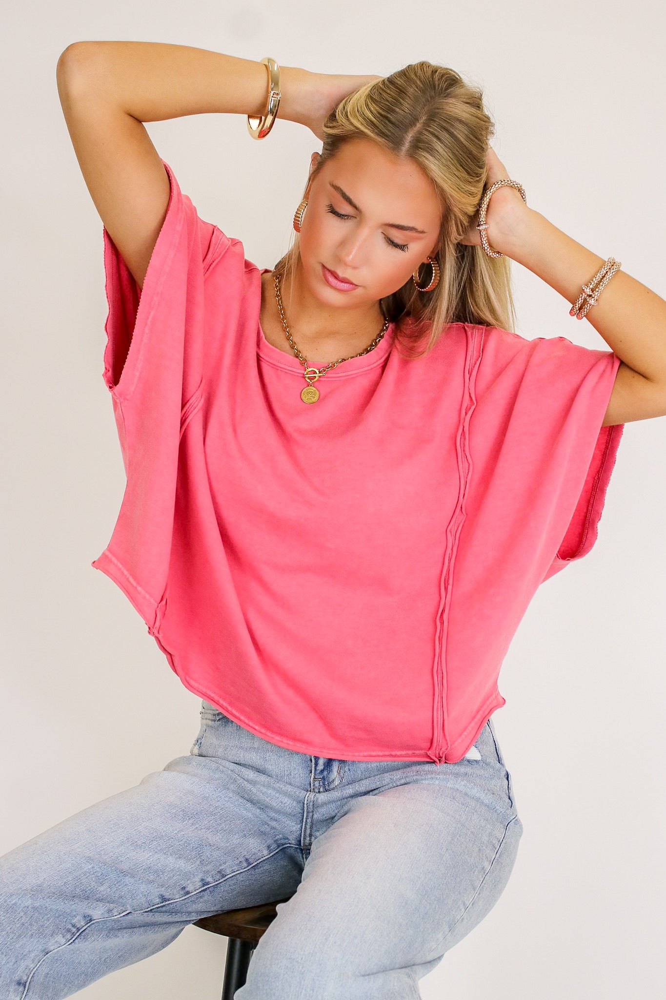Sunwashed Mineral Boxy Tee - Madison and Mallory