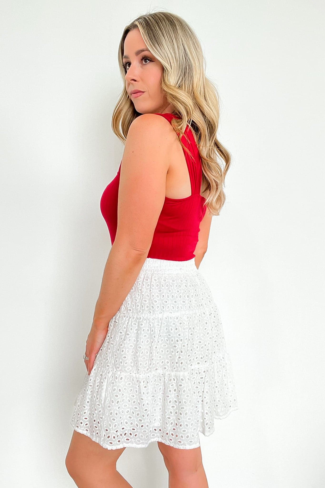  Sweet Getaway Eyelet Flowy Skirt - FINAL SALE - Madison and Mallory