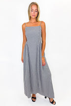 Black/White / S Sweet Check Gingham Maxi Dress - Madison and Mallory