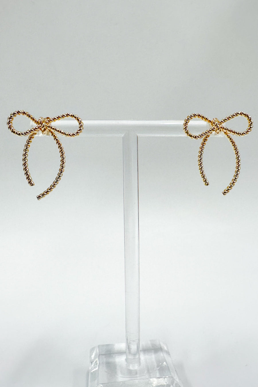 Gold Sweetest Flirt Bow Stud Earrings - Madison and Mallory