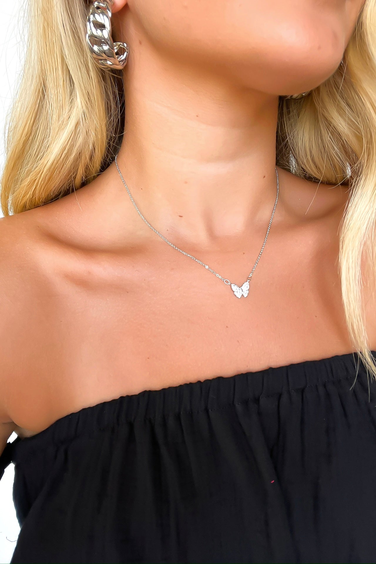  Sweetest Traits Pave Butterfly Necklace - Madison and Mallory