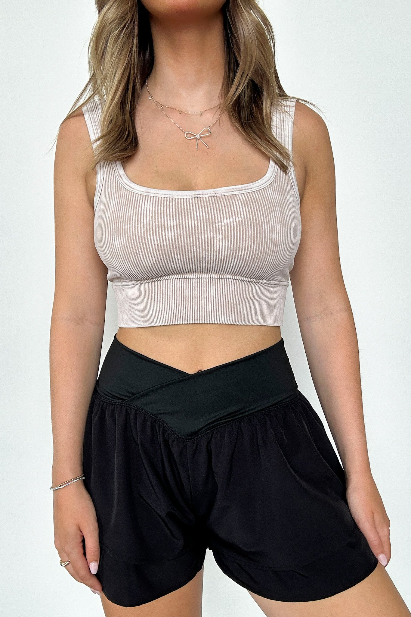  Swift Ways Washed Ribbed Cropped Bra Top - BACK IN STOCK - Madison and Mallory