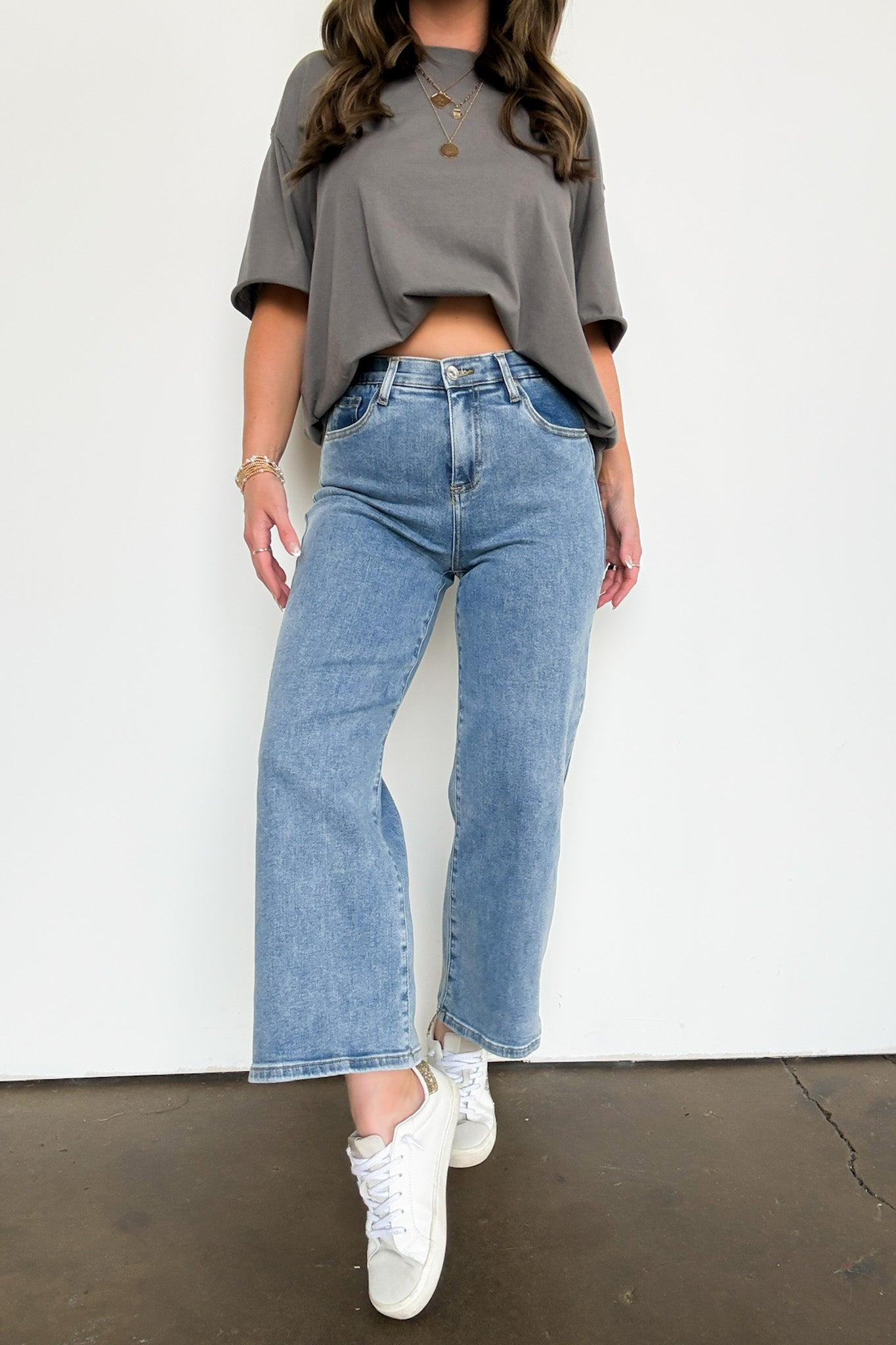 1/25 / Light Syndi High Rise Bootcut Crop Jeans - Madison and Mallory