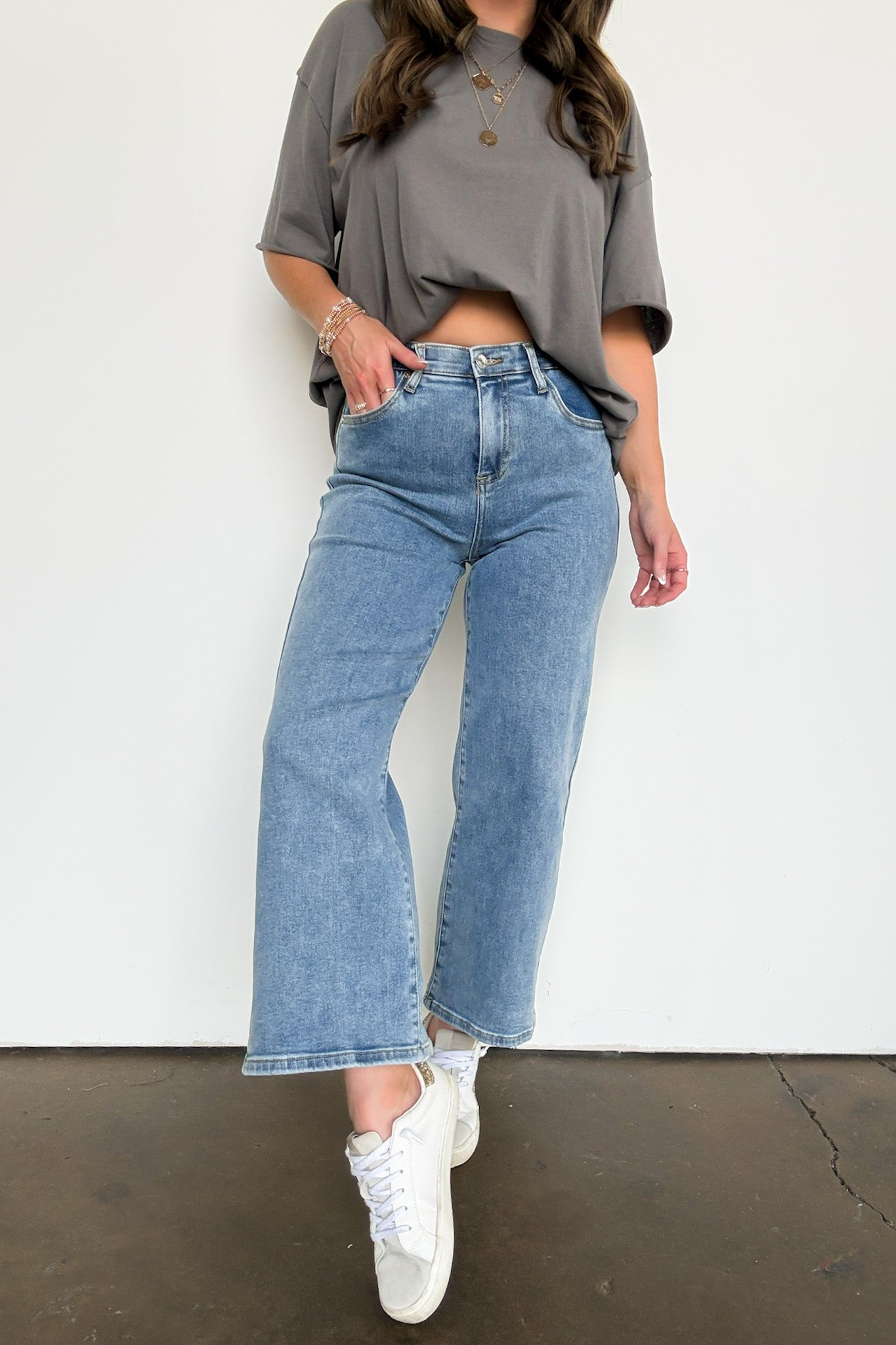 Syndi High Rise Bootcut Crop Jeans - Madison and Mallory