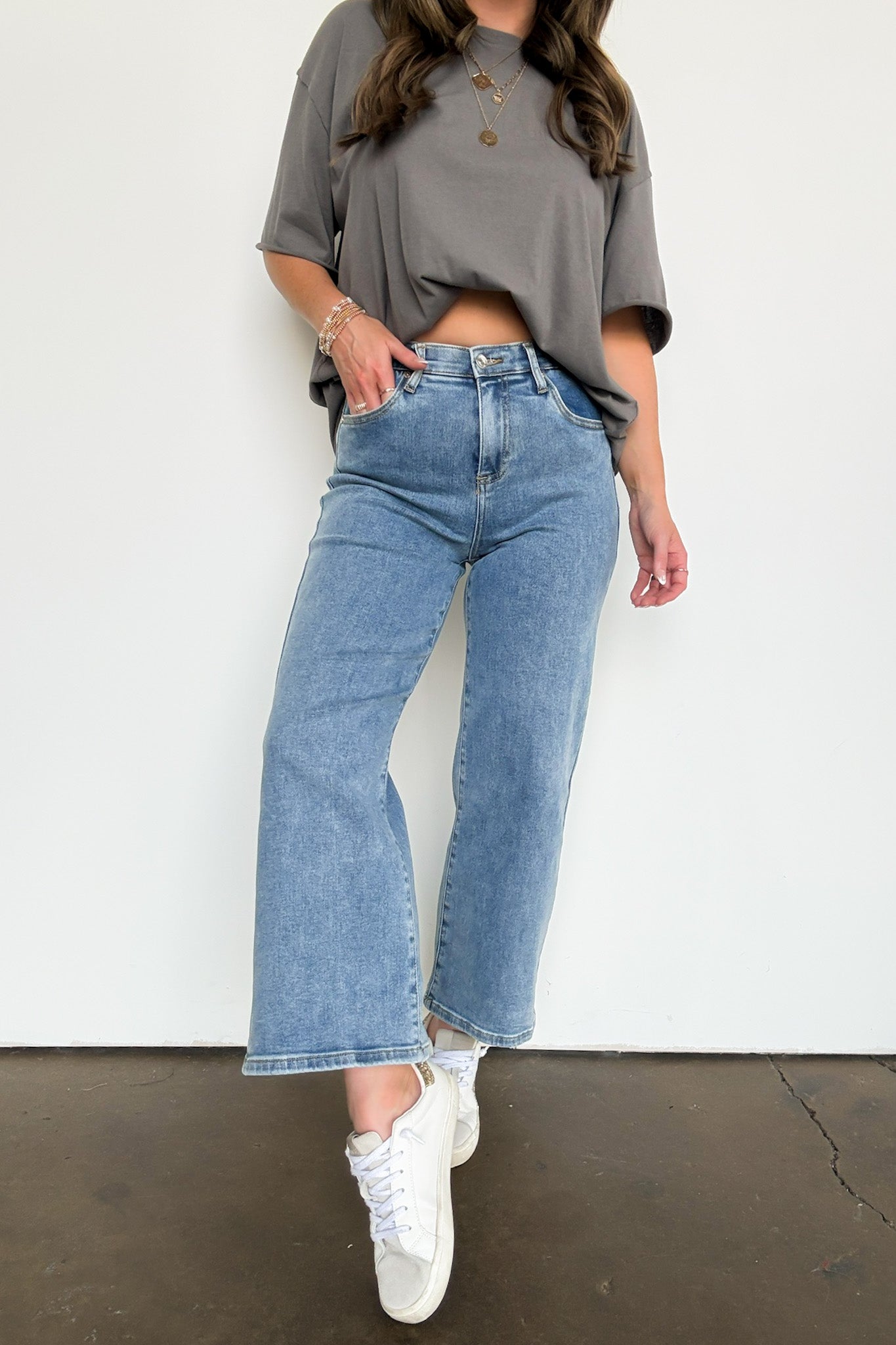 Syndi High Rise Bootcut Crop Jeans - FINAL SALE - Madison and Mallory