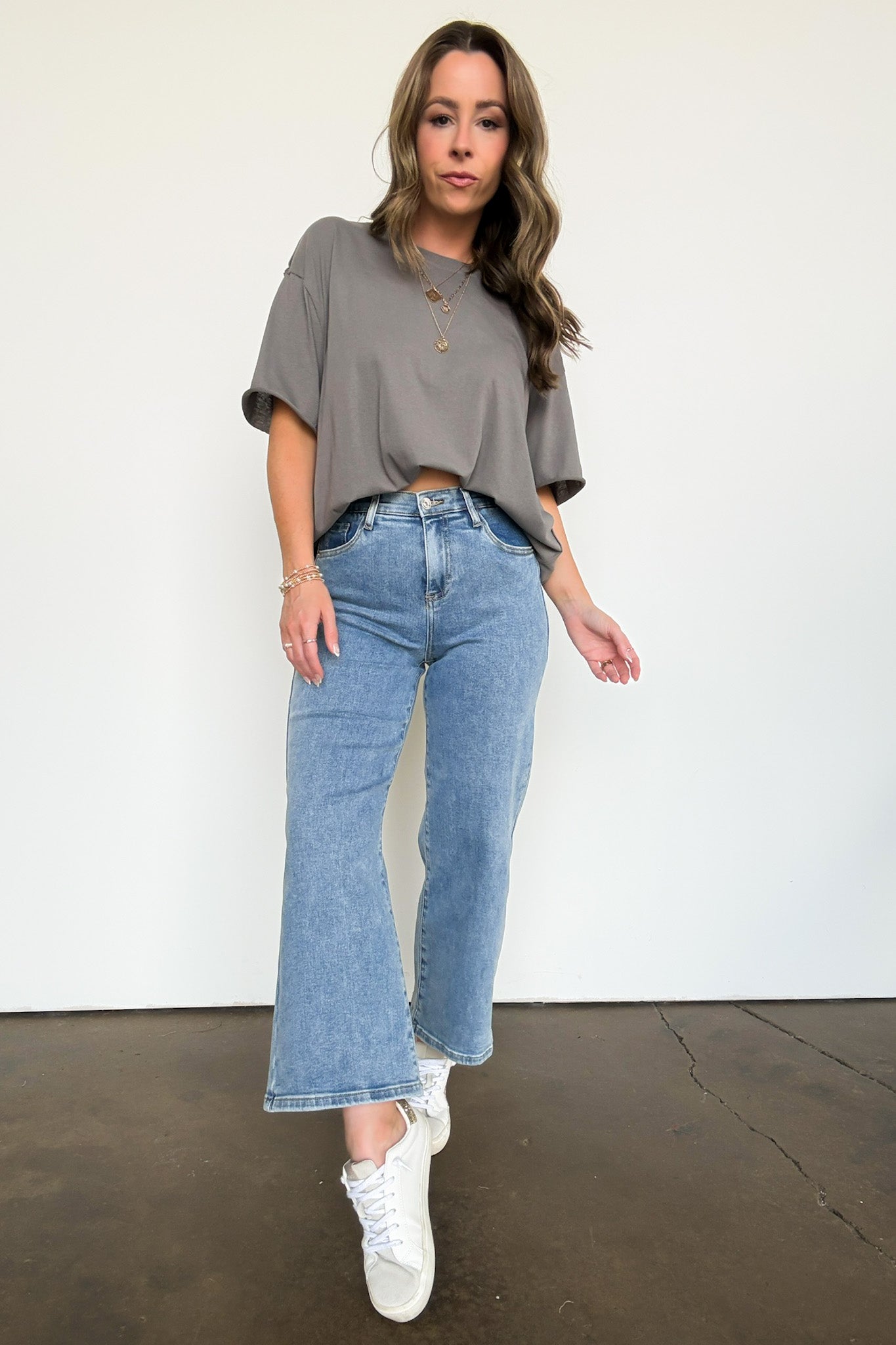 Syndi High Rise Bootcut Crop Jeans - Madison and Mallory