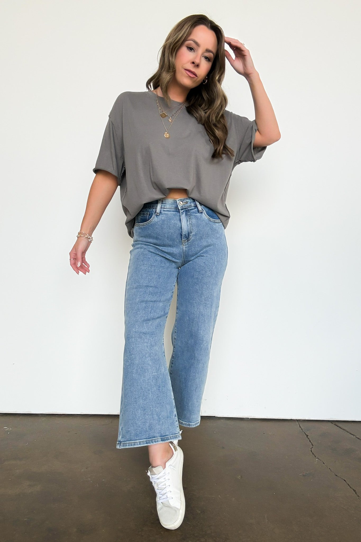 Syndi High Rise Bootcut Crop Jeans - FINAL SALE - Madison and Mallory