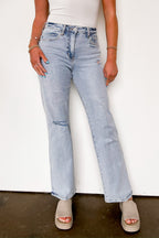 24 / Light Tailor 90's Vintage Super High Rise Flare Jeans - FINAL SALE - Madison and Mallory