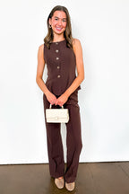 Tailored Ease Peplum Vest Top - Madison and Mallory