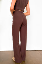 Tailored Ease Wide Leg Trouser Pants - Madison and Mallory