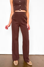 Tailored Ease Wide Leg Trouser Pants - Madison and Mallory