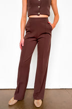 Tailored Ease Wide Leg Trouser Pants - Madison and Mallory