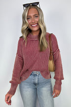 Tara Washed Side Slit Knit Sweater - BACK IN STOCK - Madison and Mallory