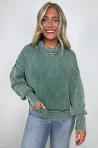 Tara Washed Side Slit Knit Sweater - BACK IN STOCK - Madison and Mallory