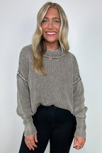 Tara Washed Side Slit Knit Sweater - BACK IN STOCK - Madison and Mallory