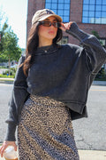 Tara Washed Side Slit Knit Sweater - Madison and Mallory