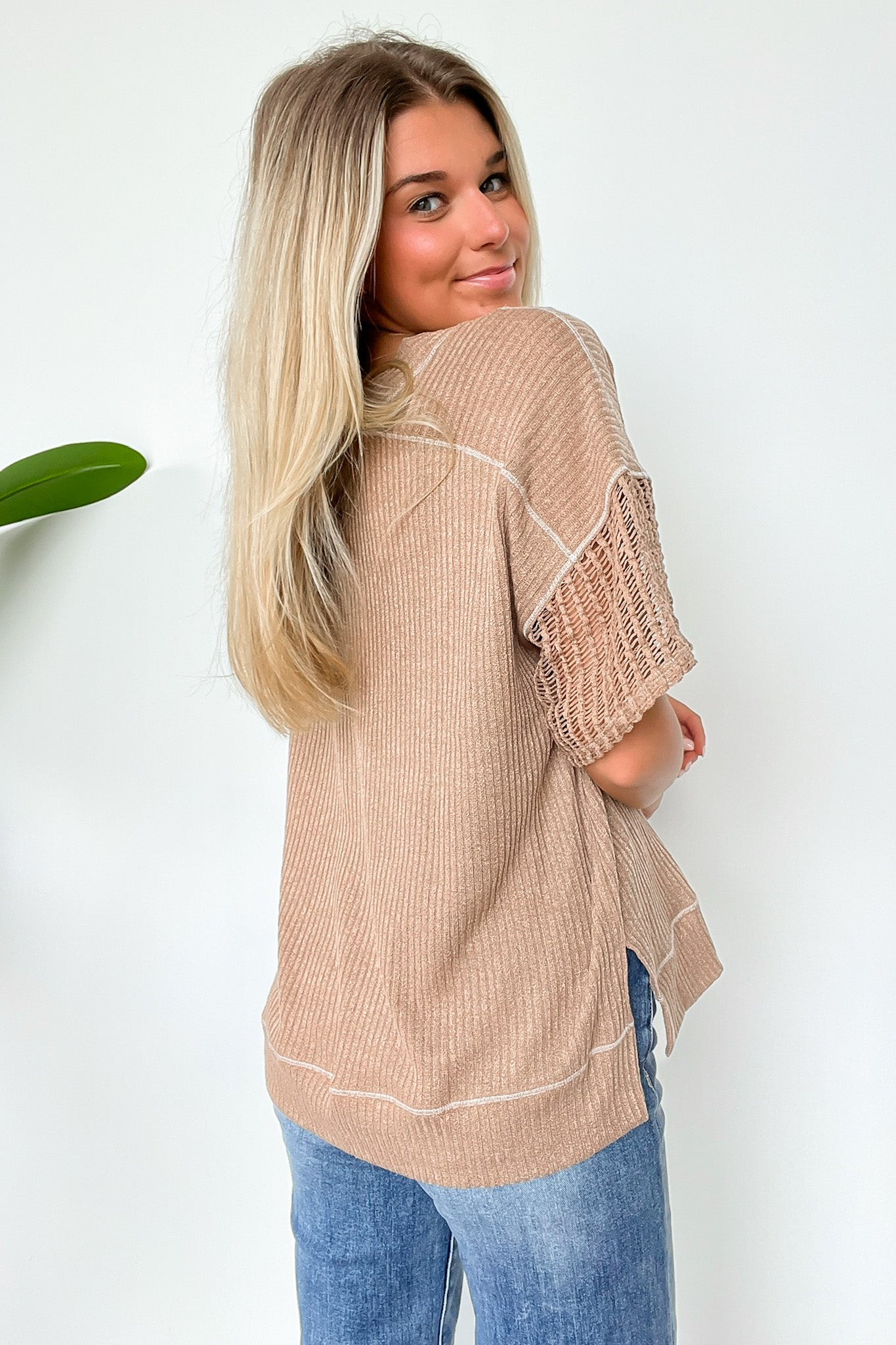  Taravella Crochet Contrast Binding Top - BACK IN STOCK - Madison and Mallory