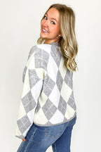 Tartan Touch Argyle Knit Sweater - FINAL SALE - Madison and Mallory