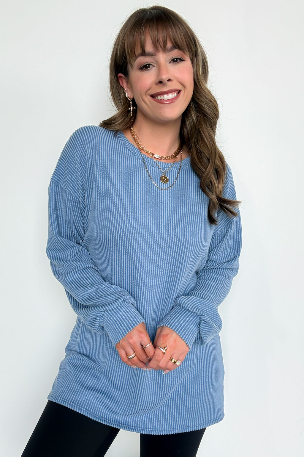 Taryn Ribbed Knit Puff Sleeve Top - FINAL SALE - Madison and Mallory