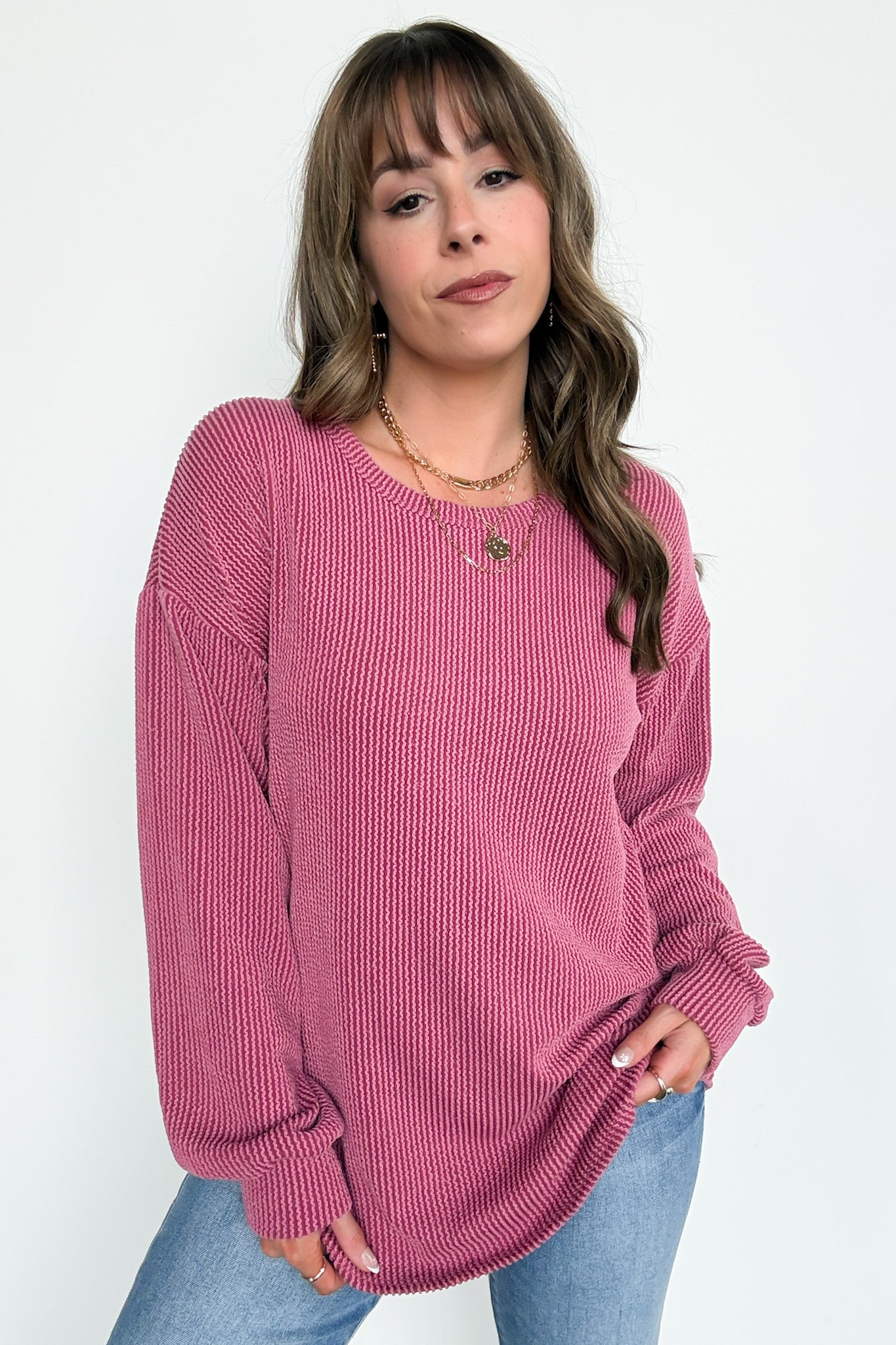  Taryn Ribbed Knit Puff Sleeve Top - Madison and Mallory