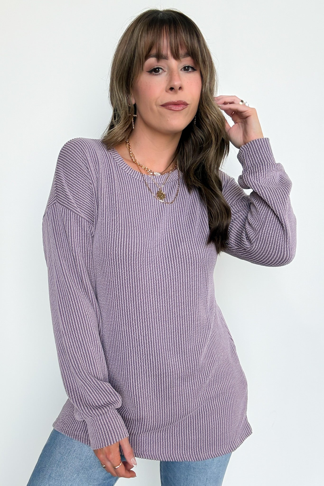  Taryn Ribbed Knit Puff Sleeve Top - Madison and Mallory