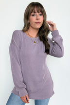Taryn Ribbed Knit Puff Sleeve Top - FINAL SALE - Madison and Mallory