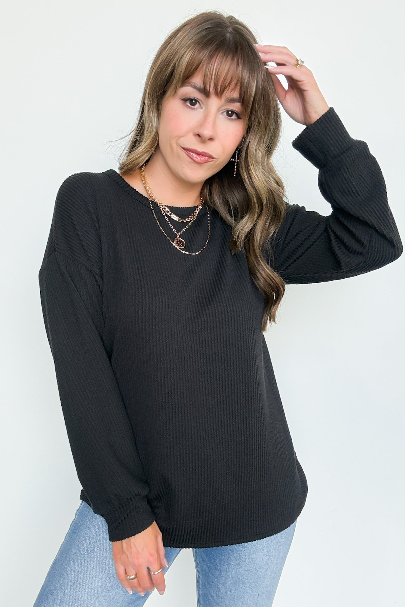 Taryn Ribbed Knit Puff Sleeve Top - FINAL SALE - Madison and Mallory