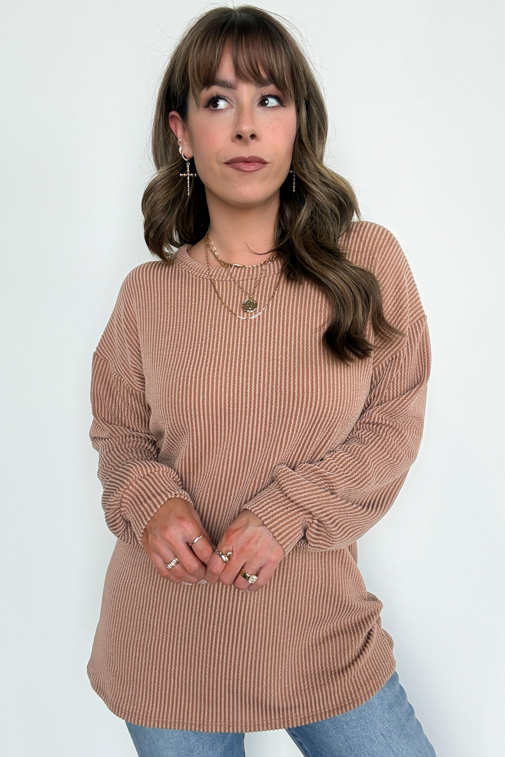 Taryn Ribbed Knit Puff Sleeve Top - FINAL SALE - Madison and Mallory