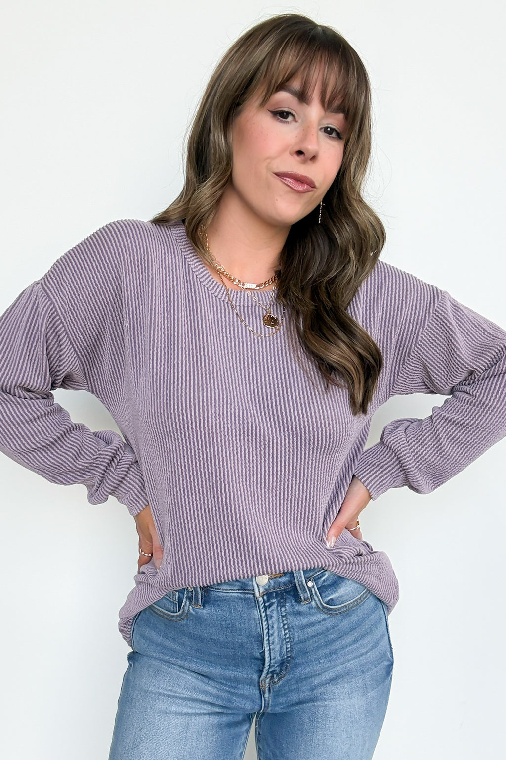 Taryn Ribbed Knit Puff Sleeve Top - FINAL SALE - Madison and Mallory