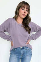 Taryn Ribbed Knit Puff Sleeve Top - FINAL SALE - Madison and Mallory