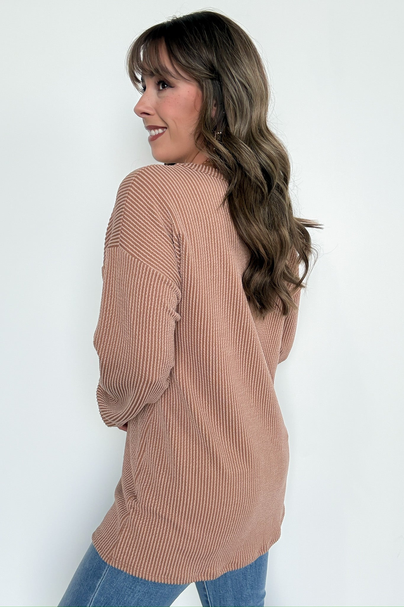  Taryn Ribbed Knit Puff Sleeve Top - Madison and Mallory