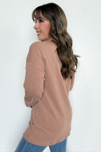 Taryn Ribbed Knit Puff Sleeve Top - FINAL SALE - Madison and Mallory