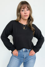 Taryn Ribbed Knit Puff Sleeve Top - FINAL SALE - Madison and Mallory