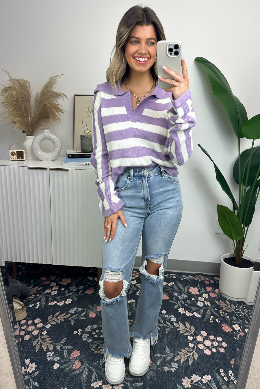  Tarynne Polo Stripe Sweater - Madison and Mallory