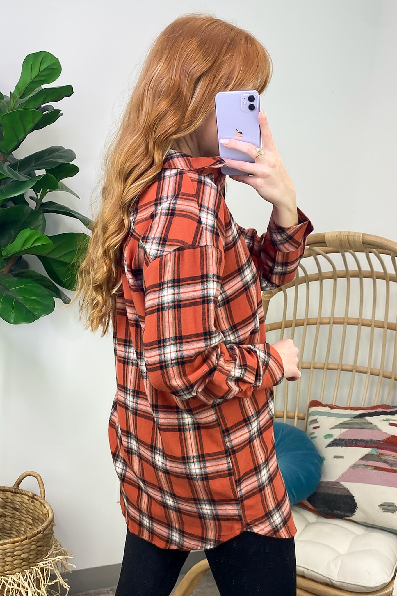  Tenya Oversized Plaid Button Down - FINAL SALE - Madison and Mallory