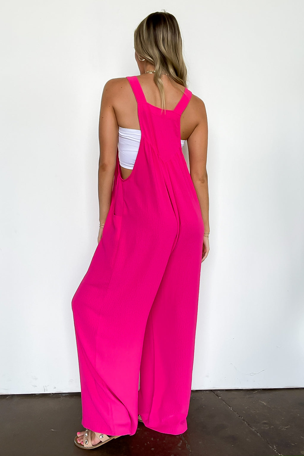 Terrific Timing Button Sling Wide Leg Jumpsuit - Madison and Mallory