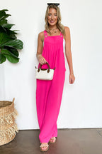 Terrific Timing Button Sling Wide Leg Jumpsuit - Madison and Mallory